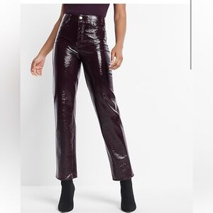 NWT Express super high waisted, faux patent leather pants
